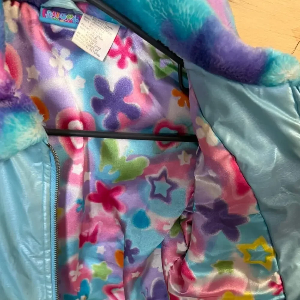 VTG‎ Lisa Frank 7/8 Girls Colorful Jacket Y2K Nostalgic Rainbowcore